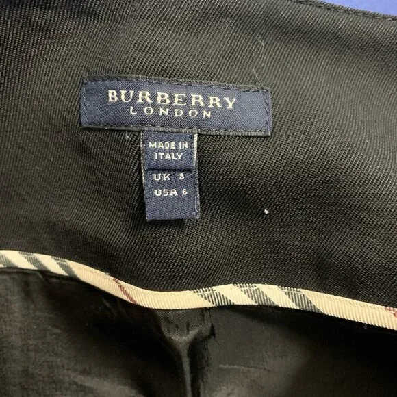 Burberry London womens skirt wool black size US 6 Made in Italy - Picture 6 of 7